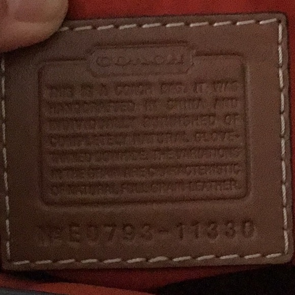 Genuine Vintage Coach Hampton Embossed Leather Satchel - Cream with Pecan Trim - Picture 11 of 13